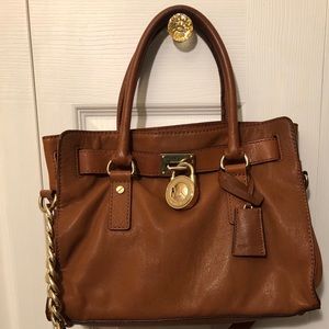 Michael Kors Brown Leather Hamilton used bag